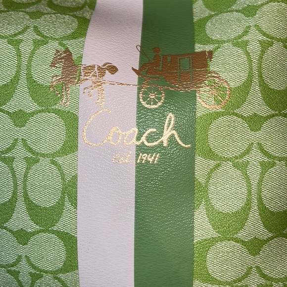 Heritage Green & White Coach bag - Picture 3 of 9